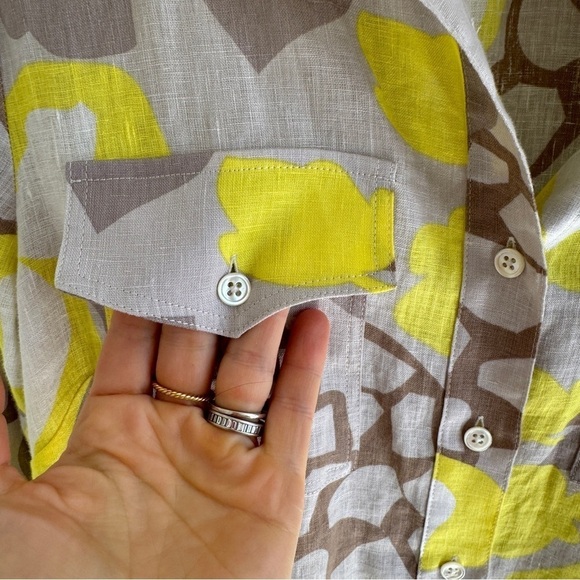 Vintage Elliott Lauren 100% Linen Top Medium - Picture 9 of 11